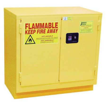 JAMCO Flammable Safety Cabinet, 22 gal., Yellow BK22YP
