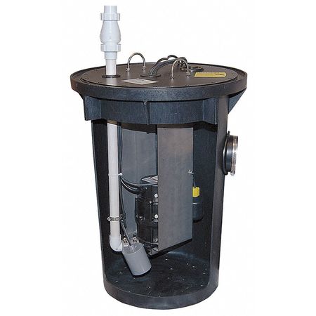 ZOELLER Grinder Pump System, 1/2 HP, 115V 915-0005