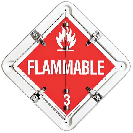LABELMASTER Placard, 13-1/2inx13-1/2in, Flammable 81SF-6GRNW4
