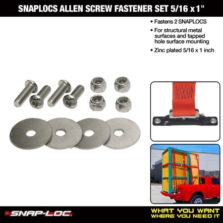 SNAP-LOC 5/16"-18 Socket Head Cap Screw, Zinc Plated Steel, 1 in Length SLFASDS1