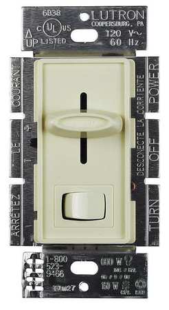 LUTRON Lighting Dimmer, Rocker/Slide, 3-Way SF-12P-277-3-IV