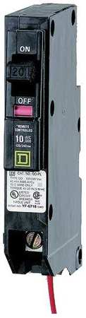 Schneider Electric Miniature Circuit Breaker, QO Series 20A, 1 Pole, 120/240V AC QO120PLILC