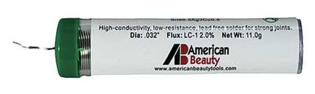 American Beauty Tools Lead-Free Solder, 6in L, Metallic Silver CS-PBF1