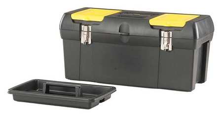 Stanley Series 2000 Tool Box, Plastic, Black/Yellow, 19 in W x 10-1/4 in D x 10 in H 019151M