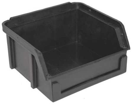 Lewisbins Plastic ESD Conductive Stack & Hang Bin, Black, 3 1/2 in L, 4 in W, 2 in H PB10-FXL
