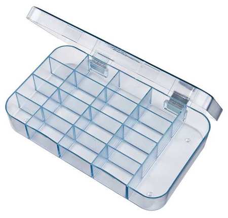 FLAMBEAU Compartment Box with 17 compartments, Plastic, 1 5/16 in H x 4-1/2 in W 5126CL