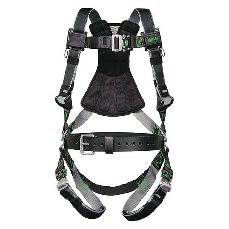 HONEYWELL MILLER Full Body Harness, 2XL/3XL, Polyester RDT-QC-B/XXL/XXXLBK