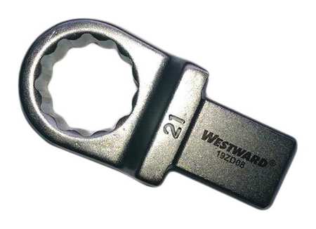 WESTWARD Torque Wrench Head, Box End, 21mm 19ZD08