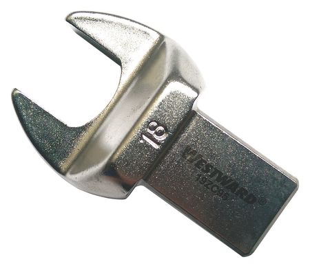 WESTWARD Torque Wrench Head, Open End, 18mm 19ZC95