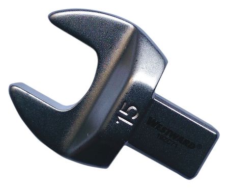 WESTWARD Torque Wrench Head, Open End, 15mm 19ZC71