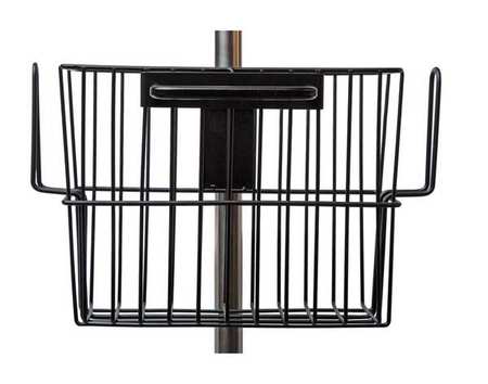 SMARTSTACK Basket, Pole Mounted, Stainless Steel, Blk R105P17