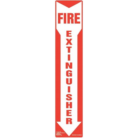 Jj Keller Fire Extinguisher Sign, 3" x 13.5", Vinyl 8001200