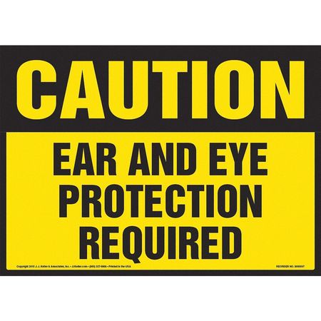 JJ KELLER Ear and Eye Protection, 10" x 7", Vinyl 8001169
