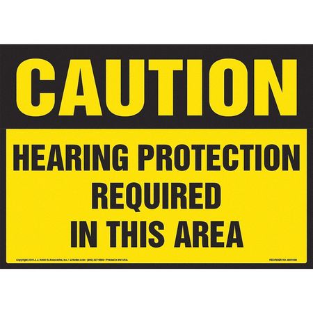 JJ KELLER Caution, Hearing Protection Required 8001308