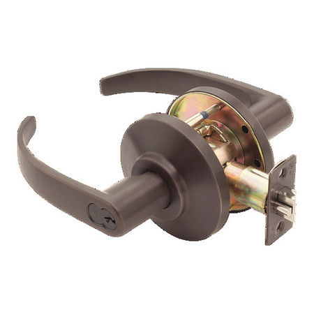 BEST Cylindrical 7KC Lock, Entry, Lever, Rose, Oil Rubbed Bronze 7KC37AB14DS3613