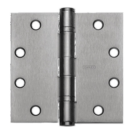 STANLEY Full Mortise Std Wt FBB Hinge, 4.5 x 4.5, Black Painted FBB179 4 5X4 5 DOOR HINGE  1D   STL