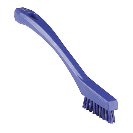 Vikan 1/2 in W Detail Brush, Stiff, 5 1/2 in L Handle, 2 in L Brush, Purple, Plastic, 8 in L Overall 44018