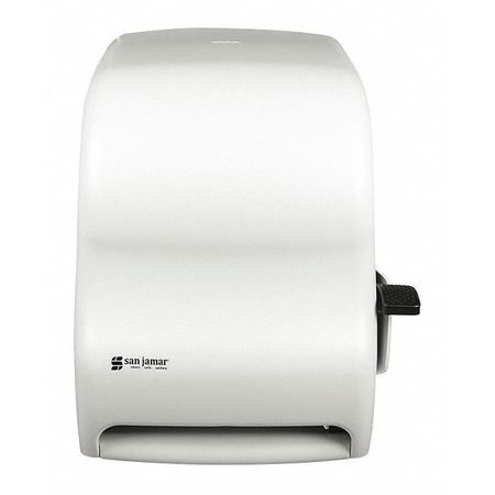 SAN JAMAR Towel Dispenser, Lever Roll, Classic, Wht T1100WH