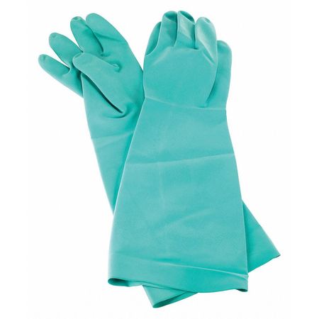 SAN JAMAR Disposable Dishwashing Gloves, Nitrile, Green, L, 1 PR 19NU-L