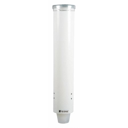 San Jamar Cup Dispenser, Pull-Type, 3-5 oz., S, White C4160WH