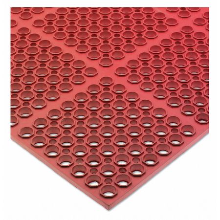 SAN JAMAR Mat, M Duty, Bagged Mat, 36"x60"x3/4", Red KM2200B