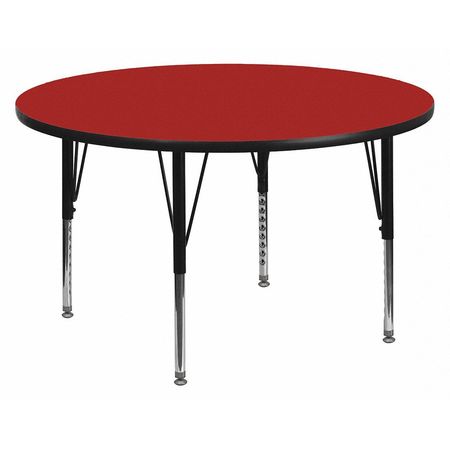 Flash Furniture Round Activity Table, 42" X 42" X 25.125", Laminate Top, Red XU-A42-RND-RED-T-P-GG