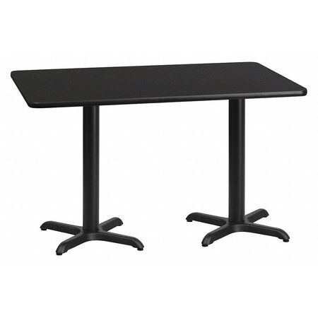Flash Furniture Rectangle Laminate Table Top, 30" W, 60" L, 31.125" H, Laminate Top, Wood Grain XU-BLKTB-3060-T2222-GG