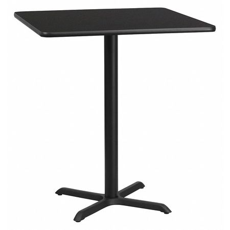 FLASH FURNITURE Square Laminate Table Top, 36" W, 36" L, 43.125" H, Laminate Top, Wood Grain XU-BLKTB-3636-T3030B-GG