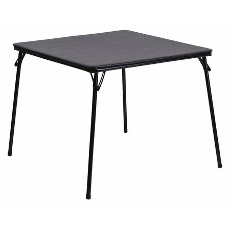 FLASH FURNITURE Square Folding Table, 33.5" W, 33.5" L, 27.75" H, Black JB-2-GG