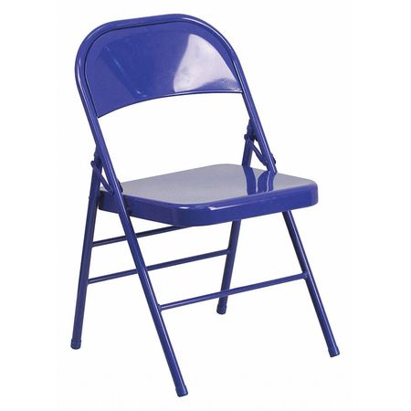 FLASH FURNITURE Folding Chair, Cobalt Blue HF3-BLUE-GG