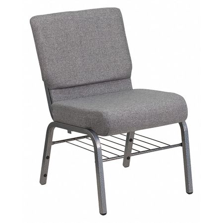 Flash Furniture Fabric Church Chair, Gray XU-CH0221-GY-SV-BAS-GG