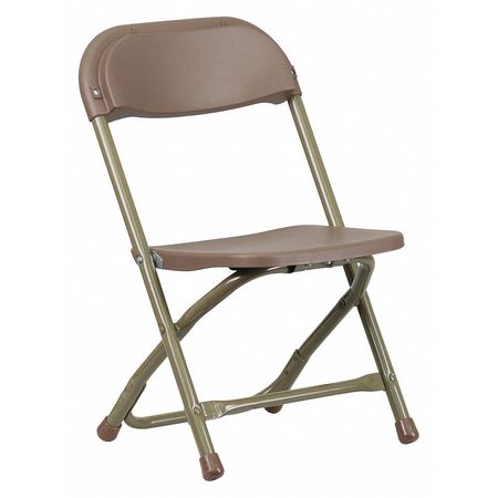FLASH FURNITURE Kids Folding Chair, Brown Y-KID-BN-GG