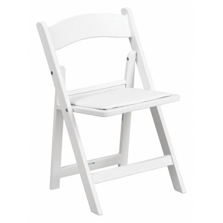 FLASH FURNITURE Kids Resin Folding Chair, White LE-L-1K-GG