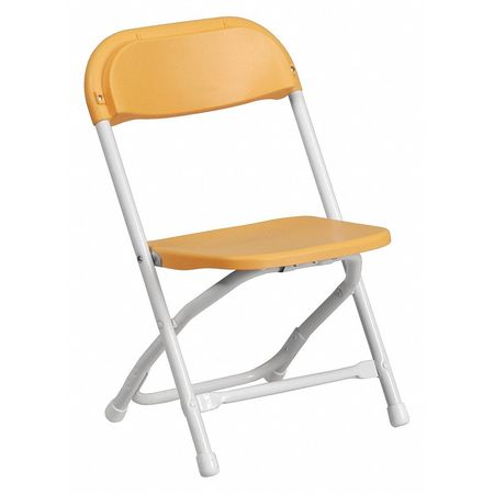 FLASH FURNITURE Kids Folding Chair, Yellow Y-KID-YL-GG