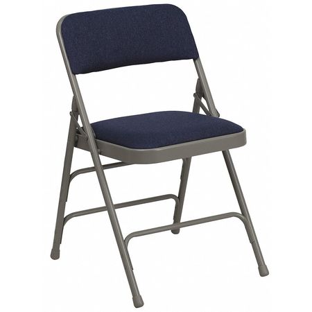 FLASH FURNITURE Fabric Folding Chair, Navy, 1" Padded Seat HA-MC309AF-NVY-GG