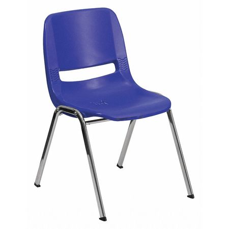 Flash Furniture Stach Chair, Navy w/Chrome Frame, 16"H RUT-16-NVY-CHR-GG