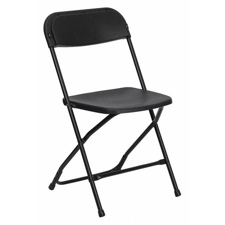 FLASH FURNITURE Folding Chair - Black Plastic - Event Chair LE-L-3-BK-GG