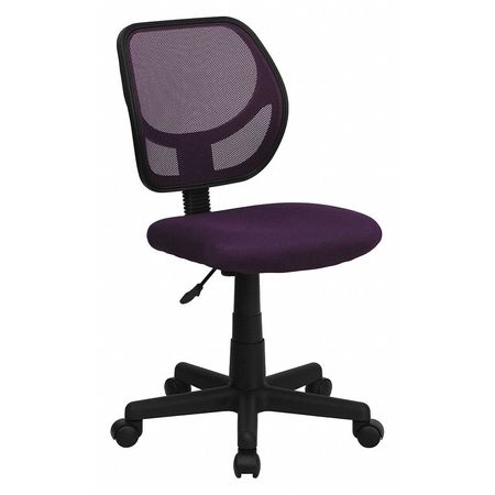 FLASH FURNITURE Mesh Task Chair, 15-1/2" to 19-1/2", Purple WA-3074-PUR-GG