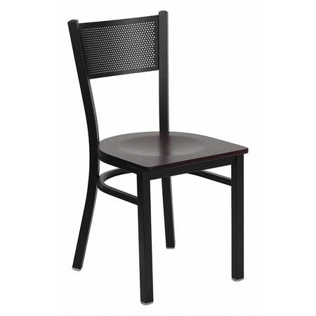 Flash Furniture Restaurant Chair, 20"L33-1/4"H, HerculesSeries XU-DG-60115-GRD-MAHW-GG