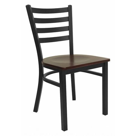 FLASH FURNITURE Restaurant Chair, 17"L32-1/4"H, HerculesSeries XU-DG694BLAD-MAHW-GG
