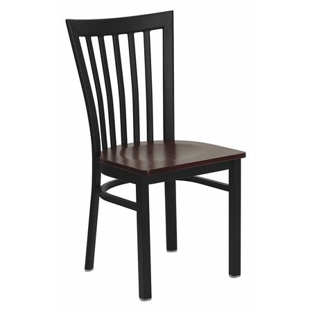 Flash Furniture Restaurant Chair, 18-3/4"L34-3/4"H, HerculesSeries XU-DG6Q4BSCH-MAHW-GG