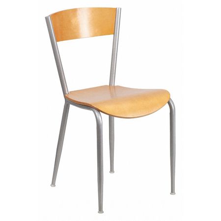 FLASH FURNITURE Restaurant Chair, 20"L32-1/4"H, InvincibleSeries XU-DG-60217-NAT-GG