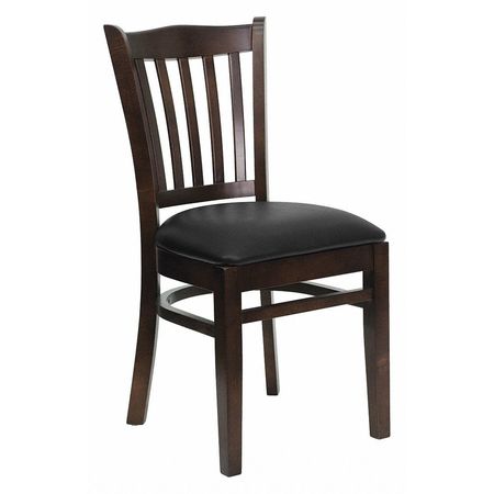 Flash Furniture Restaurant Chair, 20-3/4"L34-1/2"H, HerculesSeries XU-DGW0008VRT-WAL-BLKV-GG