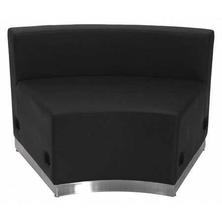 FLASH FURNITURE BlackConcave Chair, 25-1/4"L27"H, LeatherSeat, Hercules AlonSeries ZB-803-INSEAT-BK-GG