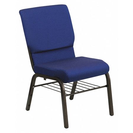 FLASH FURNITURE Fabric Church Chair, Blue XU-CH-60096-NVY-DOT-BAS-GG