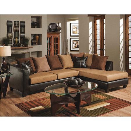Flash Furniture Living Room Set, 34" to 71" x 37", Upholstery Color: Chocolate RS-4184-01SEC-GG