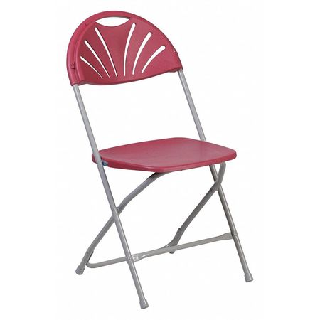 Flash Furniture Folding Chair, Plastic, Burgundy LE-L-4-BUR-GG