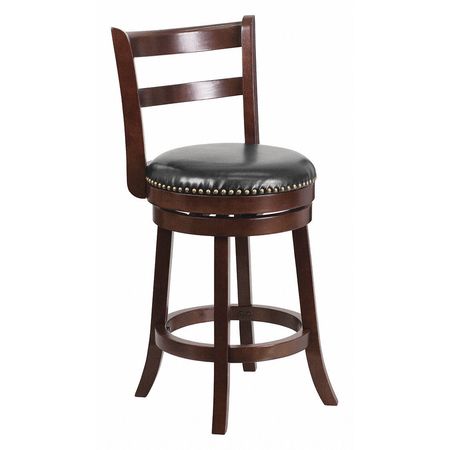 FLASH FURNITURE Cappuccino Wood Stool, 26" TA-16026-CA-GG