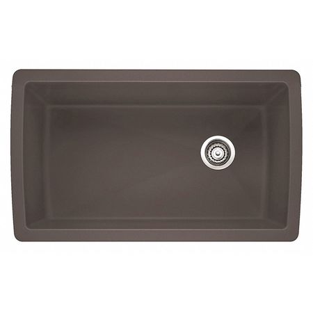 Blanco Diamond Silgranit Super Single Undermount Kitchen Sink - Cinder 441764