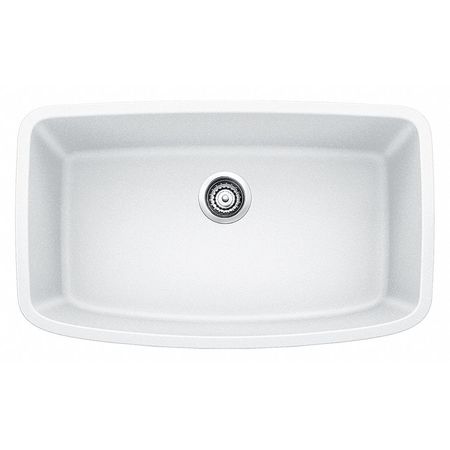 BLANCO Valea Silgranit Super Single Undermount Kitchen Sink - White 441773